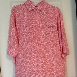 FootJoy Pink Patterned Polo Shirt